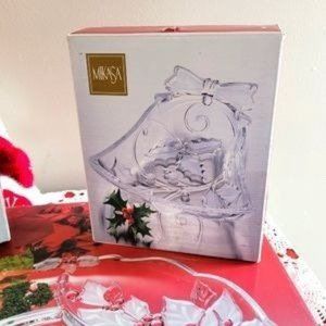 Clear Christmas Bell Candy Dish Celebrations by Mikasa